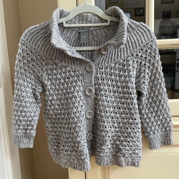 Ann Taylor Sweaters - Ann Taylor Petites-Med. Gray Knit Sweater/ Cropped Cardigan